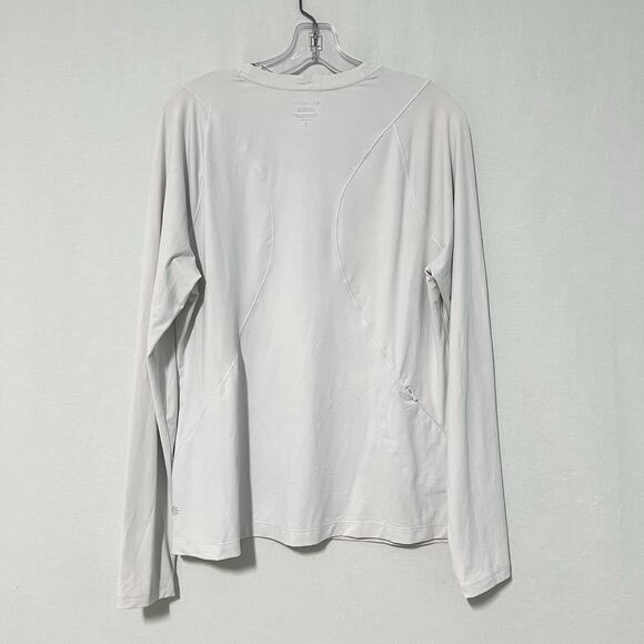 Athleta Sunchaser Top Women's XL UPF Long Sleeve Size XL White Zip Pocket - Picture 7 of 14